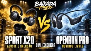Batalha dos fones: Soundcore Sport X20 versus Shokz OpenRun Pro em 3D float